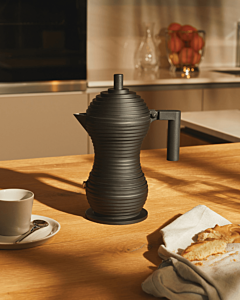 Alessi - Black Pulcina Espresso Coffee Maker - 3 cup - Limited Edition